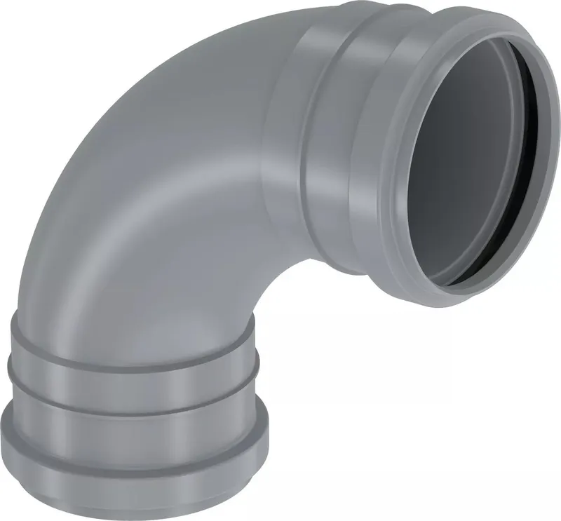 Uponor kanalizacijos movinė alkūnė 75 88,5 * pilkos spalvos SWEPT