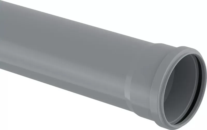 Uponor nuotekų vamzdis su mova 110 pilkas 1M PP