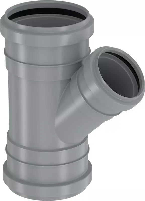 Uponor kanalizacijos movinis trišakis 75/50 45 * pilkos spalvos