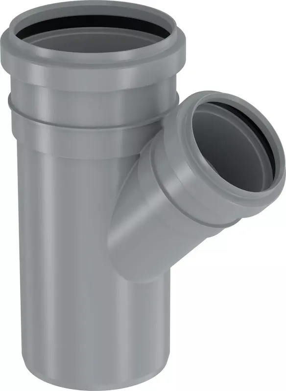 Uponor kanalizacijos trišakis 75/50 45 * pilkos spalvos