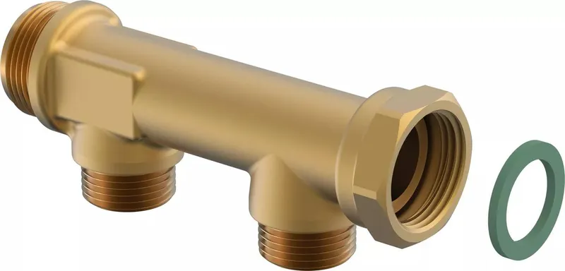 Uponor Q&E WTR DR kolektorius 2 šakų su laisva veržle G3/4"MT/SN 2XG1/2"MT C/C50MM