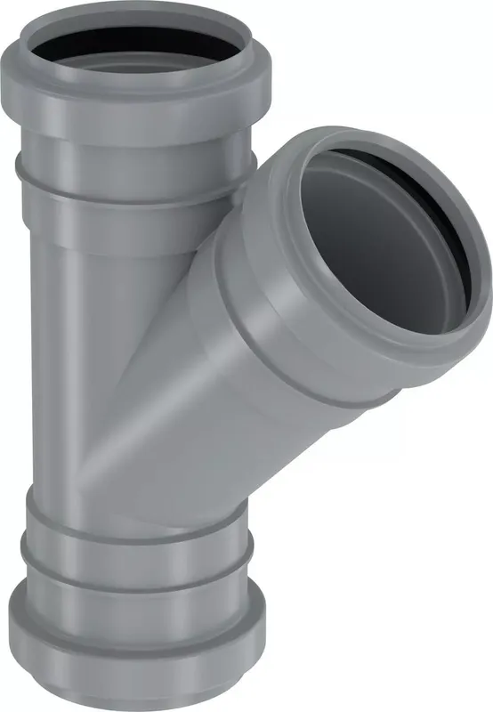 Uponor kanalizacijos movinis trišakis 50/50 45 * pilkos spalvos