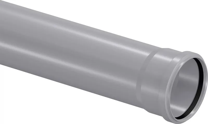 Uponor nuotekų vamzdis su mova 50 pilkas 0,25M PP