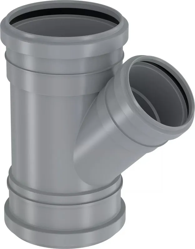 Uponor kanalizacijos movinis trišakis 110/75 45 * pilkos spalvos