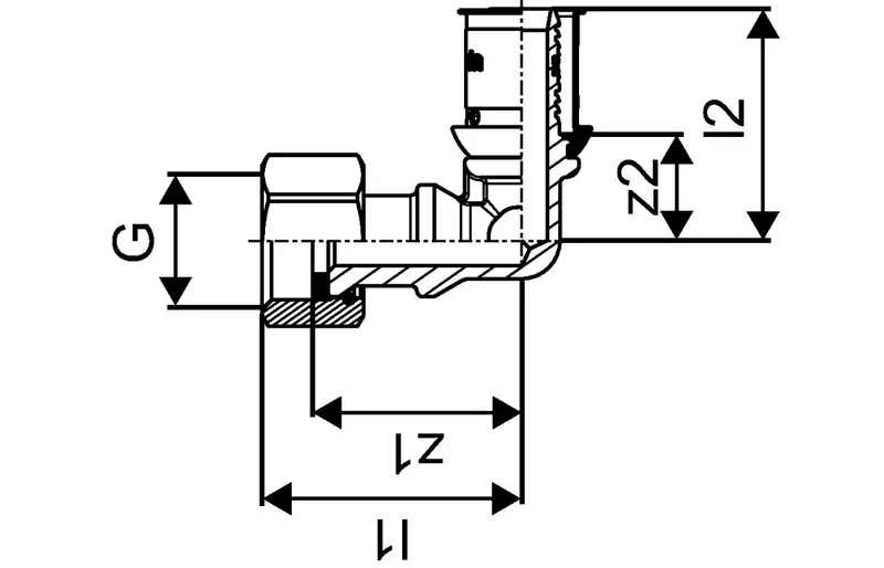 S-Press PLUS 20-G3/4"SN alkūnė l.v. sriegiu