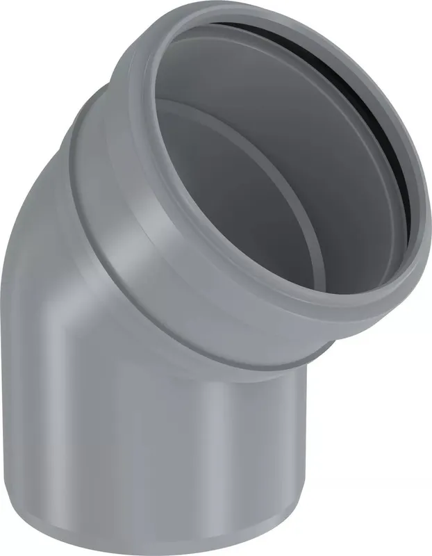 Uponor kanalizacijos alkūnė 110 45 * pilkos spalvos