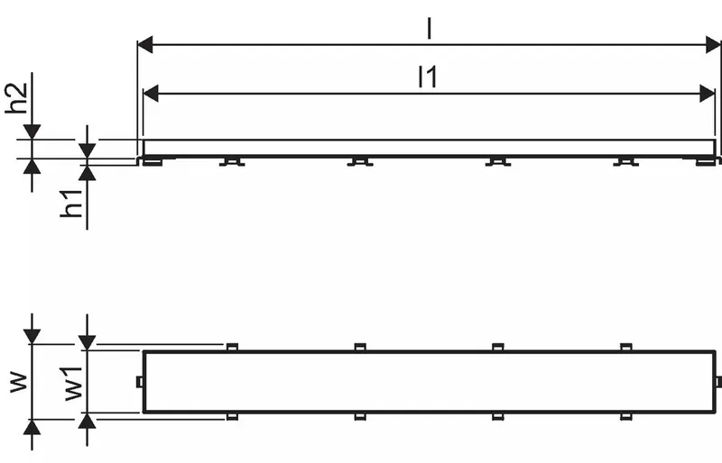 Aqua Ambient 700mm tiesaus dušo latako grotelės