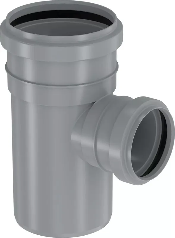 Uponor kanalizacijos trišakis 75/50 88,5 * pilkos spalvos