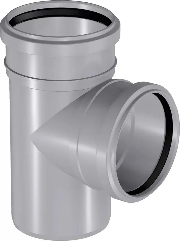 Uponor kanalizacijos trišakis 50/50 88,5 * pilkos spalvos