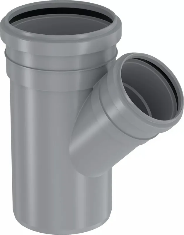 Uponor kanalizacijos trišakis 110/75 45 * pilkos spalvos