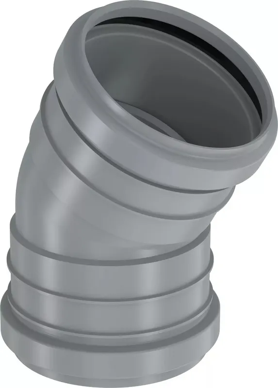 Uponor kanalizacijos movinė alkūnė 75 30 * pilkos spalvos