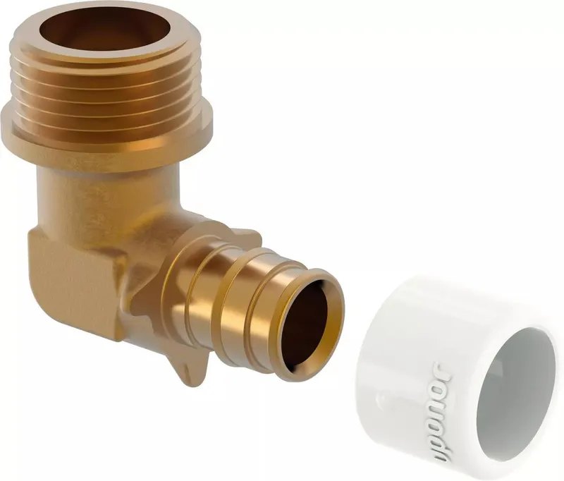 Uponor Q&E alkūnė išoriniu sriegiu 18x3/4