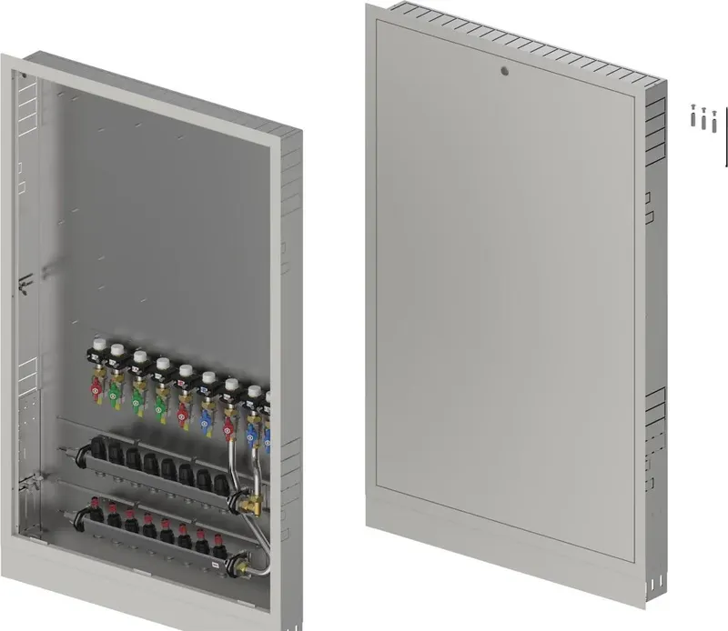 Combi Port M-Pro 1200x750X110mm 8HM+9BV įleidžiama spintelė su kolektoriumi