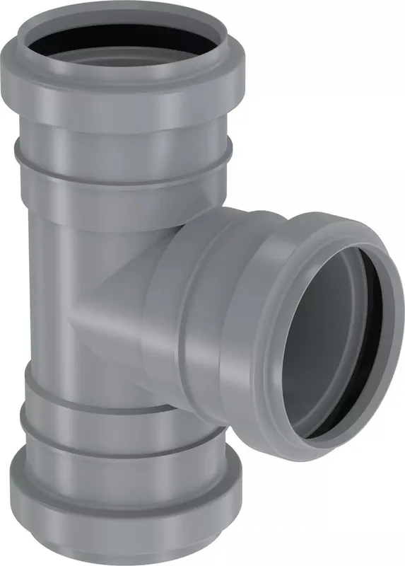 Uponor kanalizacijos movinis trišakis 50/50 88,5 * pilkos spalvos